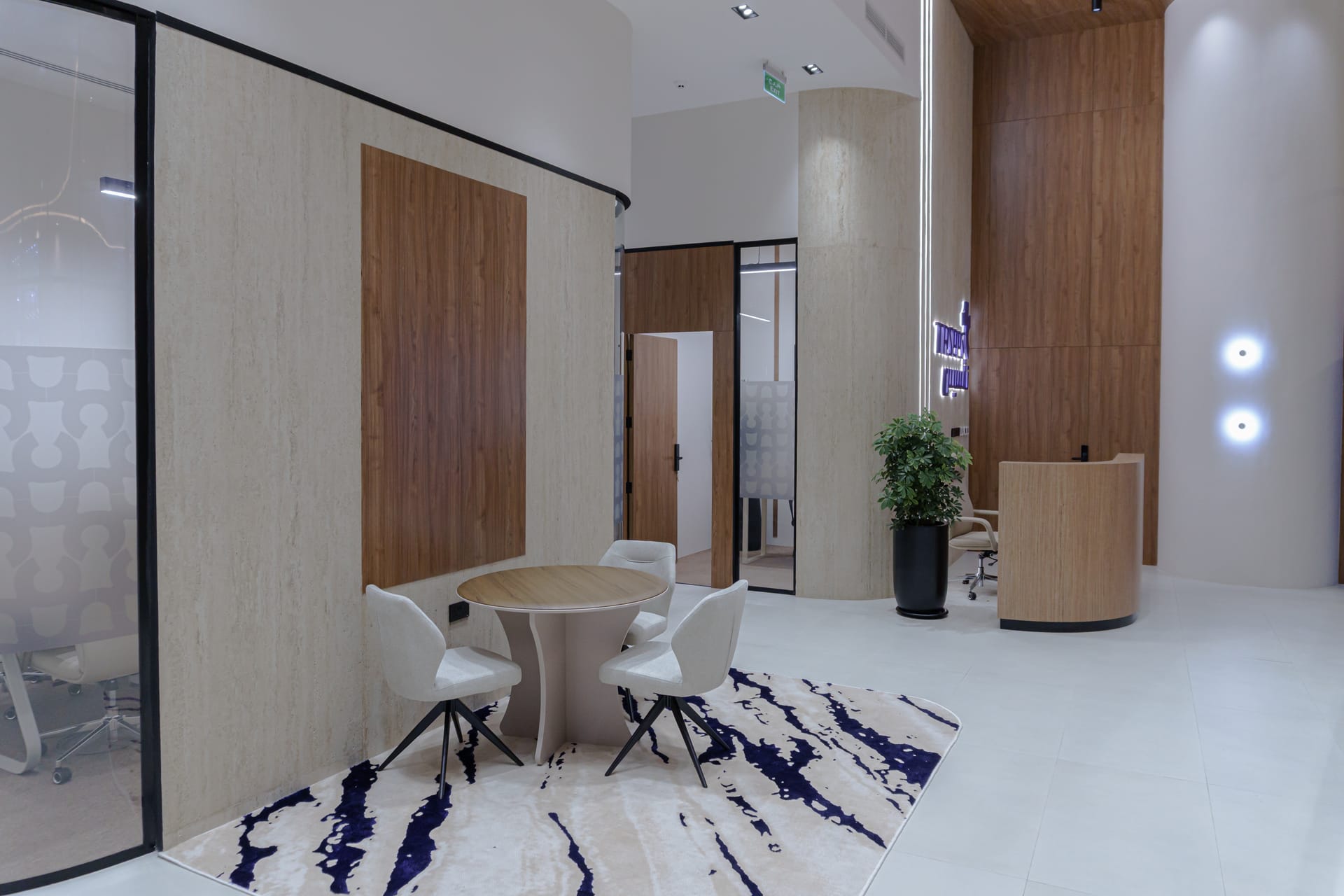 Tasees workspace lounge — the standard our manpower clients work within